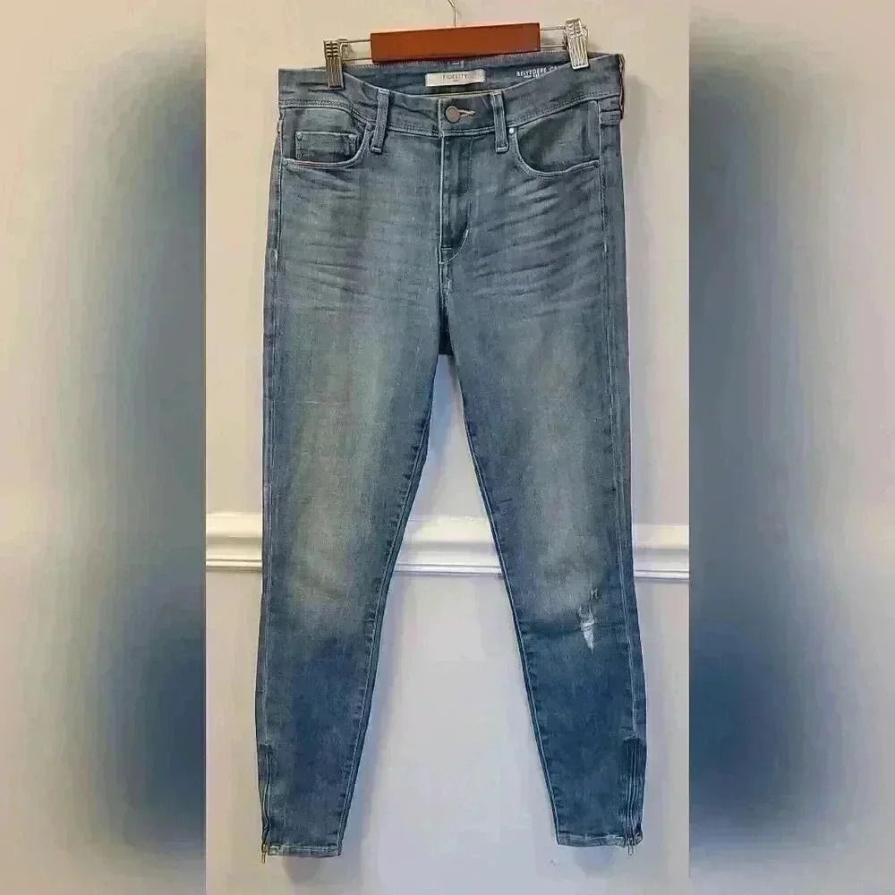 Fidelity Denim for Anthropologie Belvedere High Rise Crop Jeans Size 29